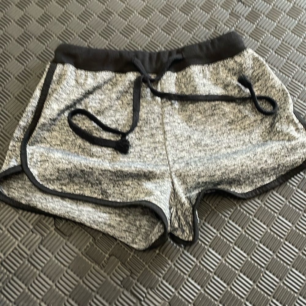black trimmed gray shorts size small girls